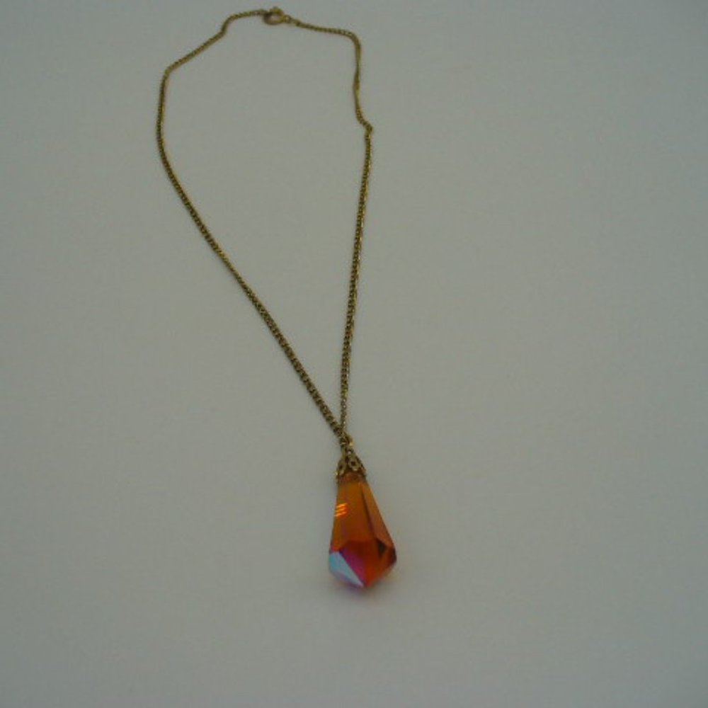 Amber Crystal Pendant